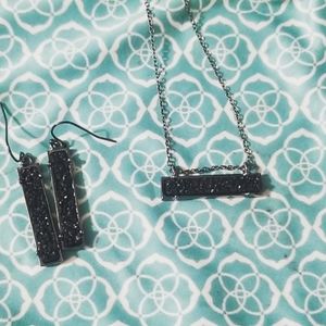 Black Druzy 3 piece set